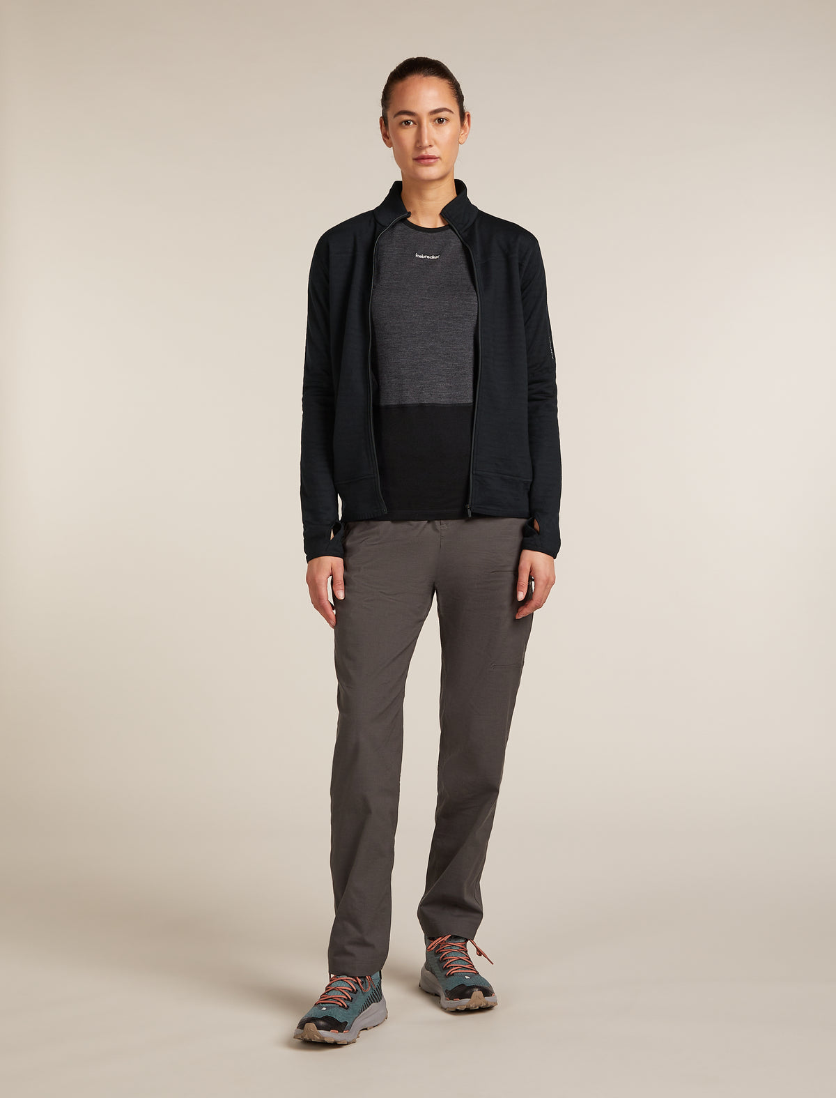 Haut à glissière 300 Realfleece™ Descender en mélange de mérinos pour femmes  - 3