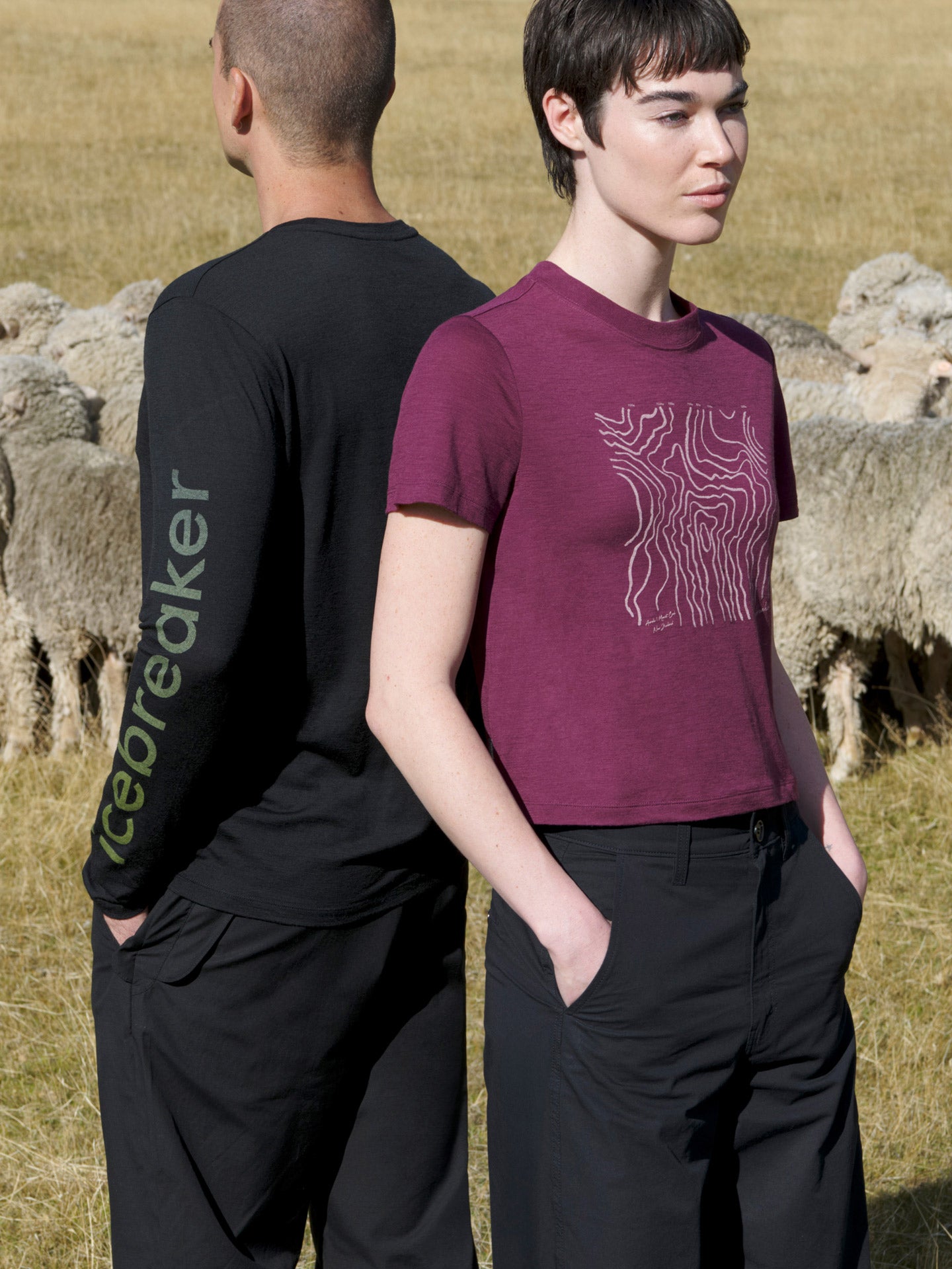 トップス ICEBREAKER NATURE DYED LS POCKET CREWE Merino Wool Clothing | icebreaker®