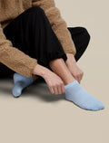 Women's Merino Lifestyle Fine Gauge No Show Socks Zinc Blue - 5