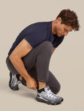 Men's Merino Lifestyle Fine Gauge No Show Socks Black/Snow - 3