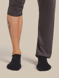Men's Merino Lifestyle Fine Gauge No Show Socks Black/Snow - 4