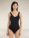 Women's Queens Tank Bodysuit Black - 1