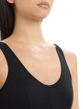 Women's Queens Tank Bodysuit Black - 4
