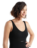 Women's Queens Tank Bodysuit Black - 6