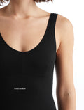 Women's Queens Tank Bodysuit Black - 7