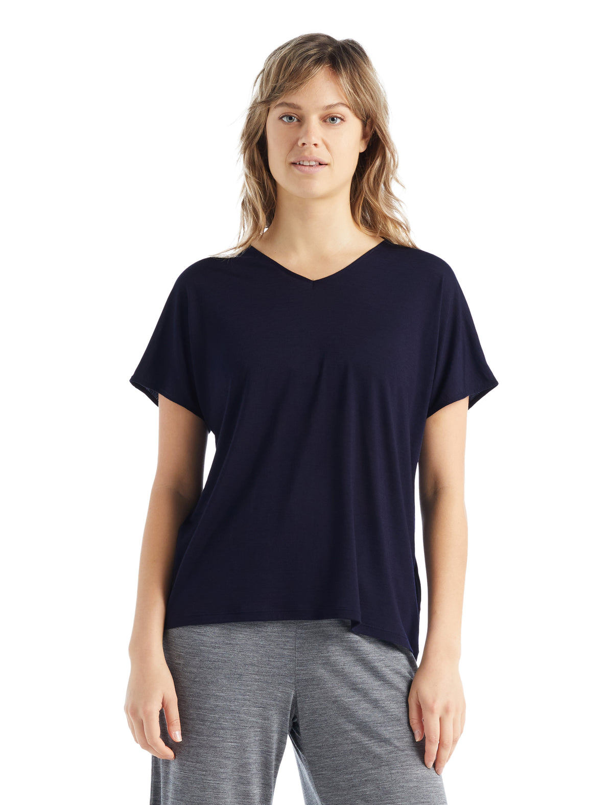Women's Merino Blend Drayden Reversible Top Midnight Navy - 1
