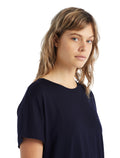 Women's Merino Blend Drayden Reversible Top Midnight Navy - 4