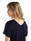 Women's Merino Blend Drayden Reversible Top Midnight Navy - 5