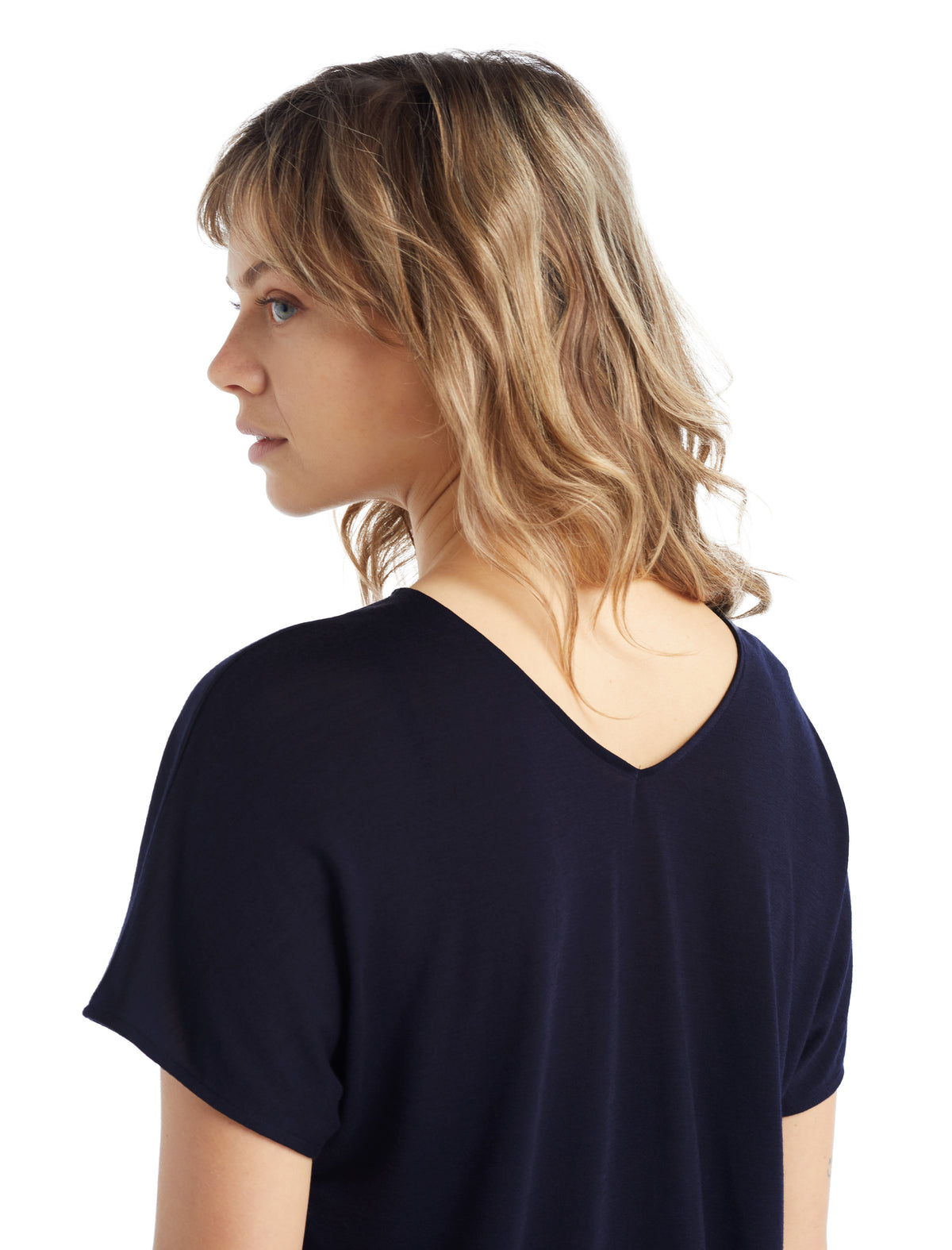 Women's Merino Blend Drayden Reversible Top Midnight Navy - 5