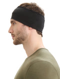 Unisex Cool-Lite™ Merino Blend Flexi Headband Black - 3