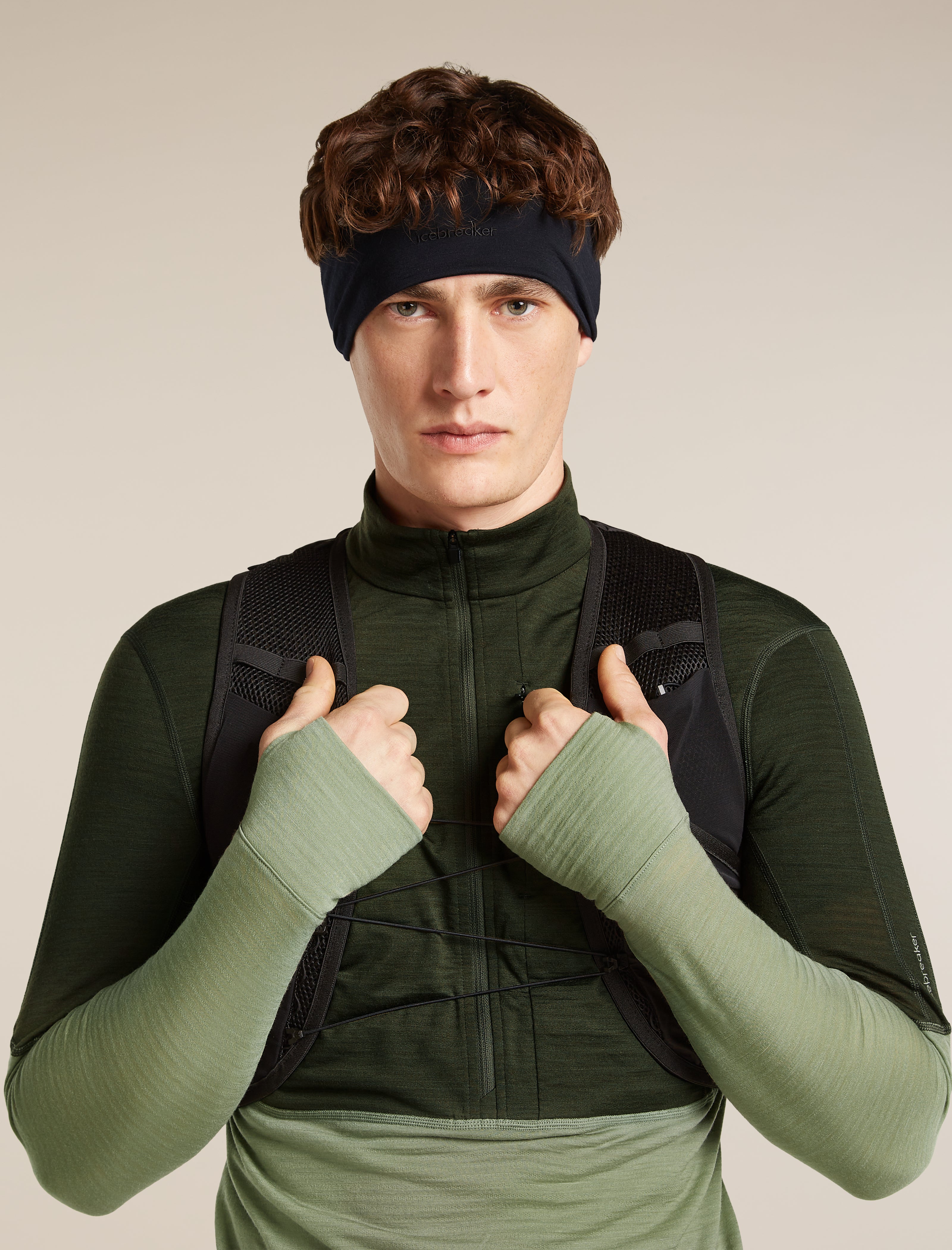 Fascia Sportiva Matt Coolmax Eco Headband, Stampa Sfocata, In Poliestere Riciclato, Termoregolatore, Unisex