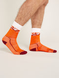 Men's Merino Hike+ Medium Crew Socks Sedimentary Blaze/Port - 2