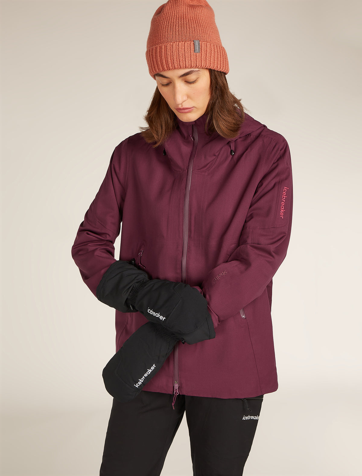 Unisex MerinoLoft™ Mittens Black/enamel - 6