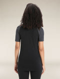 Women's 125 ZoneKnit™ Short Sleeve Crewe Thermal Top Jet Heather/Black - 2