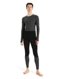 Men's 200 ZoneKnit™ Long Sleeve Crewe Thermal Top Jet Heather/Black - 9
