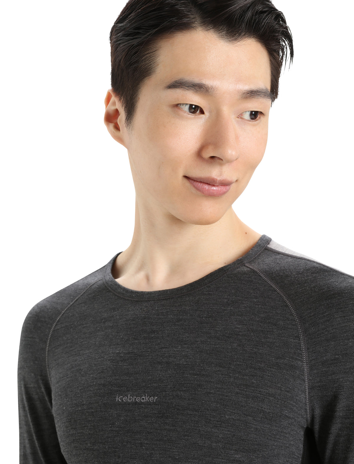 Men's 200 ZoneKnit™ Long Sleeve Crewe Thermal Top Jet Heather/Black - 10