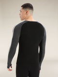 Men's 200 ZoneKnit™ Long Sleeve Crewe Thermal Top Jet Heather/Black - 2