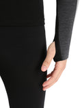 Men's 200 ZoneKnit™ Long Sleeve Crewe Thermal Top Jet Heather/Black - 6