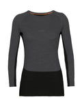 Women's 200 ZoneKnit™ Long Sleeve Crewe Thermal Top Jet Heather/Black - 6