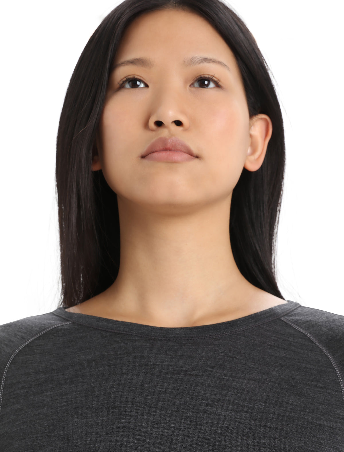 Women's 200 ZoneKnit™ Long Sleeve Crewe Thermal Top Jet Heather/Black - 4