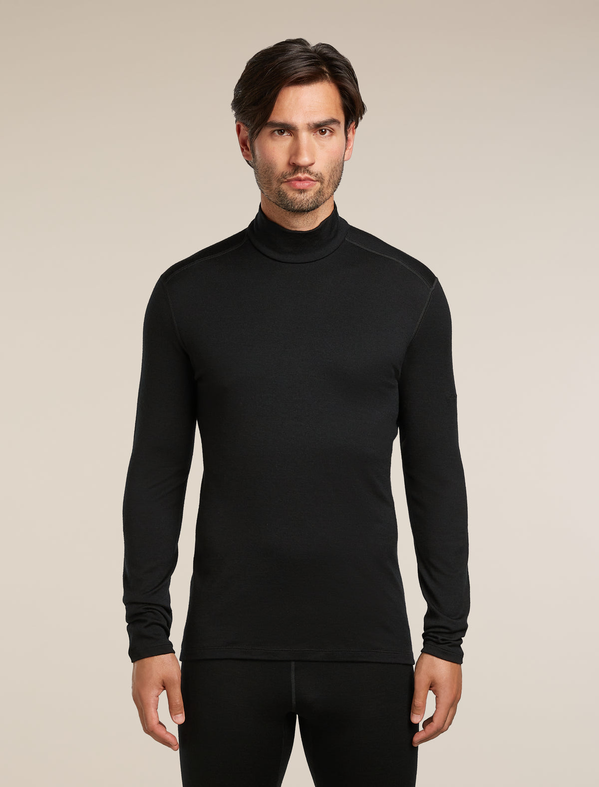 Men's Merino 260 Tech Long Sleeve Turtleneck Thermal Top Black - 1