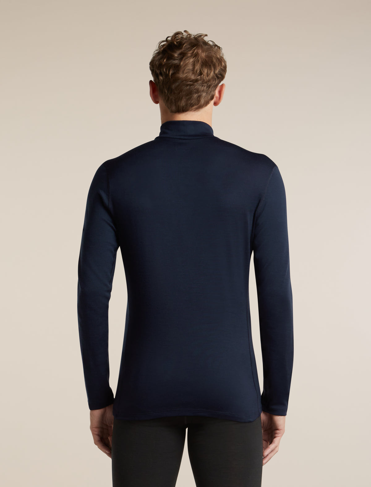 Men's Merino 260 Oasis Long Sleeve Thermal Turtleneck Midnight Navy - 2