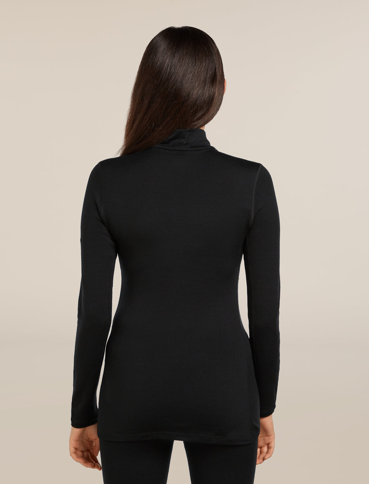 Women's Merino 260 Tech Long Sleeve Turtleneck Thermal Top Black - 2