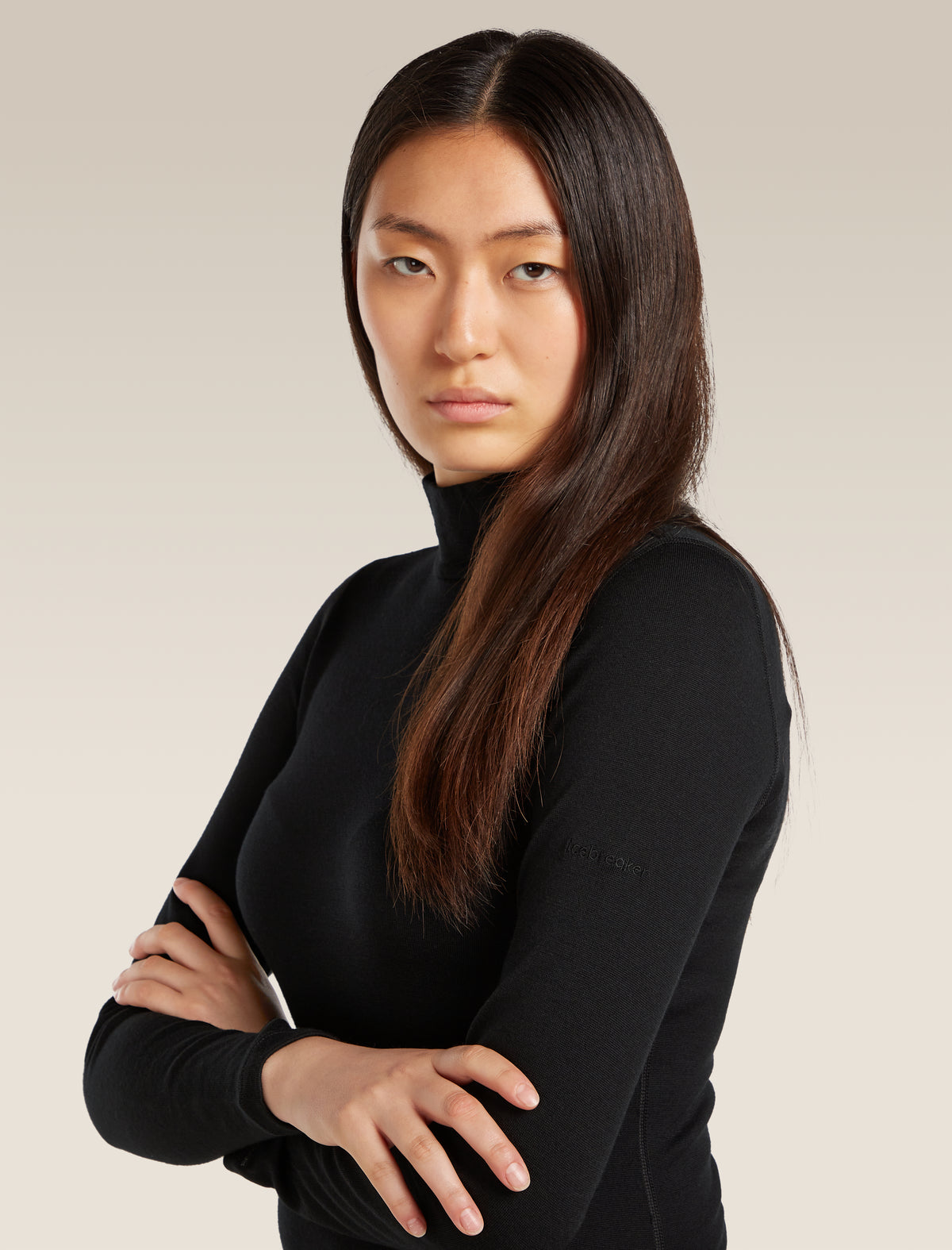 Women's Merino 260 Tech Long Sleeve Turtleneck Thermal Top Black - 7