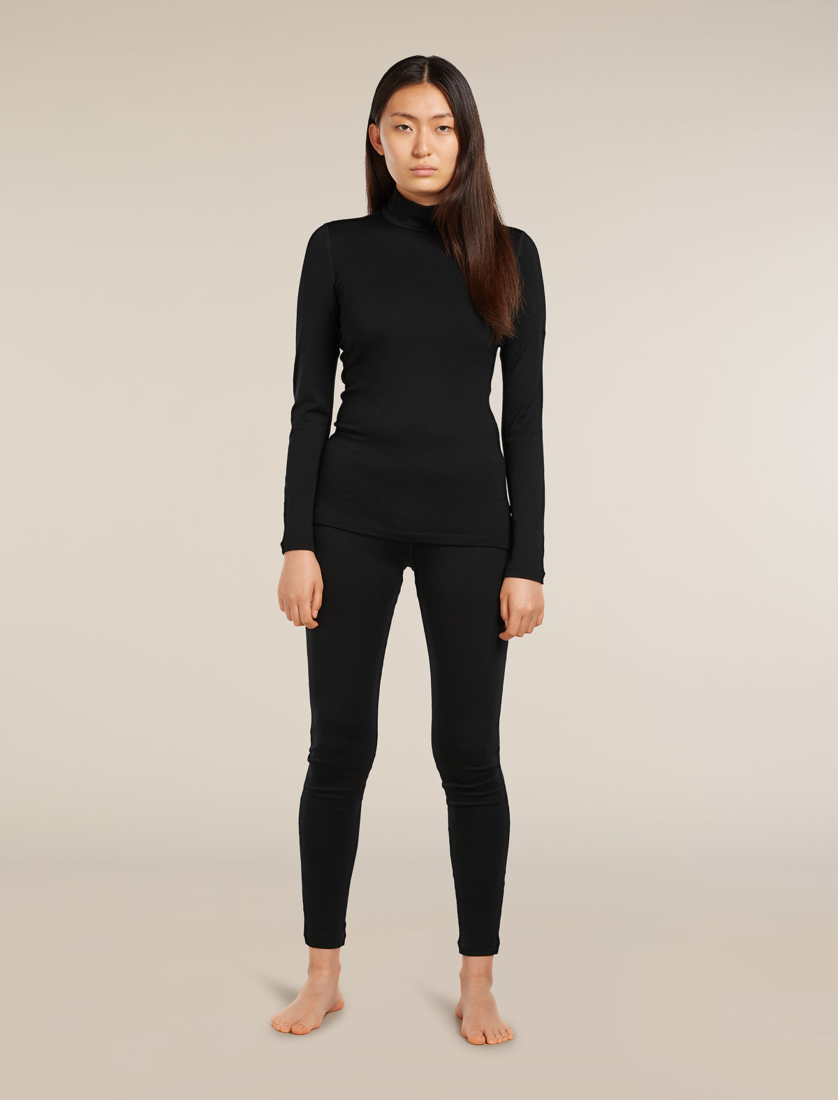 Women's Merino 260 Tech Long Sleeve Turtleneck Thermal Top Black - 3