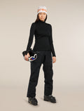 Women's Merino 260 Tech Long Sleeve Turtleneck Thermal Top Black - 4