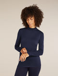 Women's Merino 260 Tech Long Sleeve Turtleneck Thermal Top Midnight Navy - 1