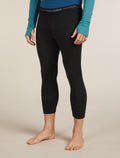 Men's Merino 200 ZoneKnit™ 3/4 Thermal Leggings Black - 1