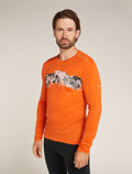 Men's Merino 200 Oasis Long Sleeve Crewe Thermal Top Remarkables Blaze - 1