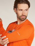 Men's Merino 200 Oasis Long Sleeve Crewe Thermal Top Remarkables Blaze - 6