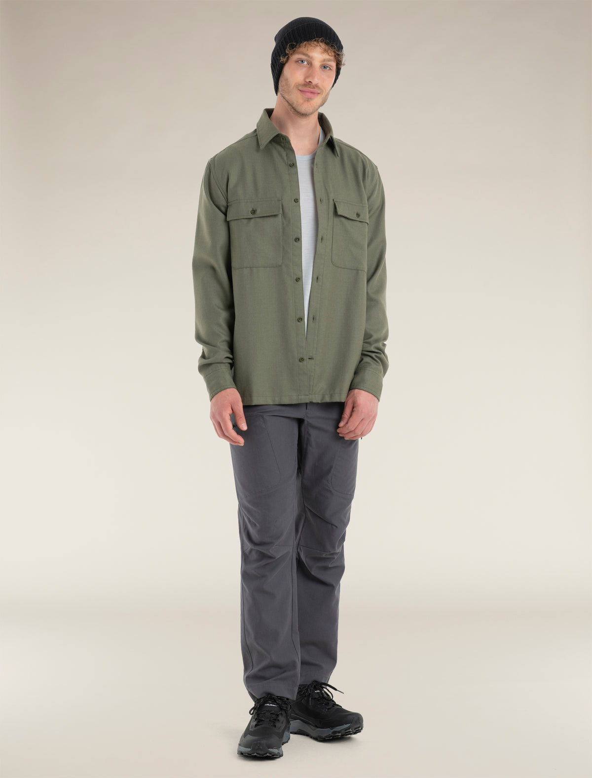 Men's Merino 200 Dawnder Long Sleeve Flannel Shirt Loden - 3