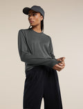 Unisex Merino 150 Long Sleeve Tee Obsidian - 1