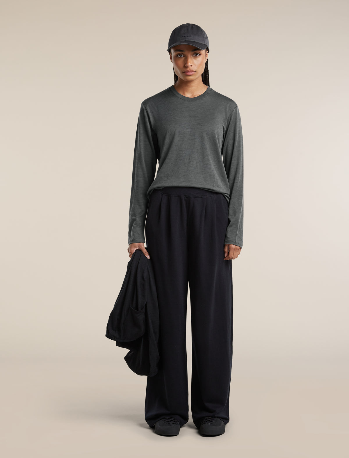 Unisex Merino 150 Long Sleeve Tee Obsidian - 10