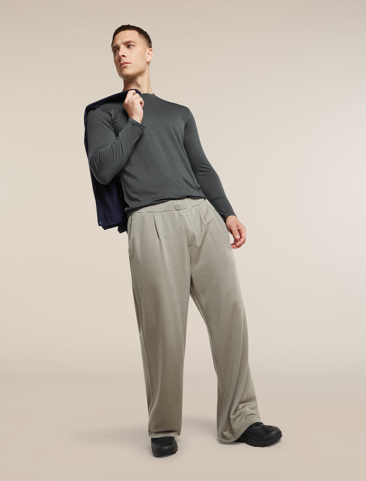 Unisex Merino 150 Long Sleeve Tee Obsidian - 15