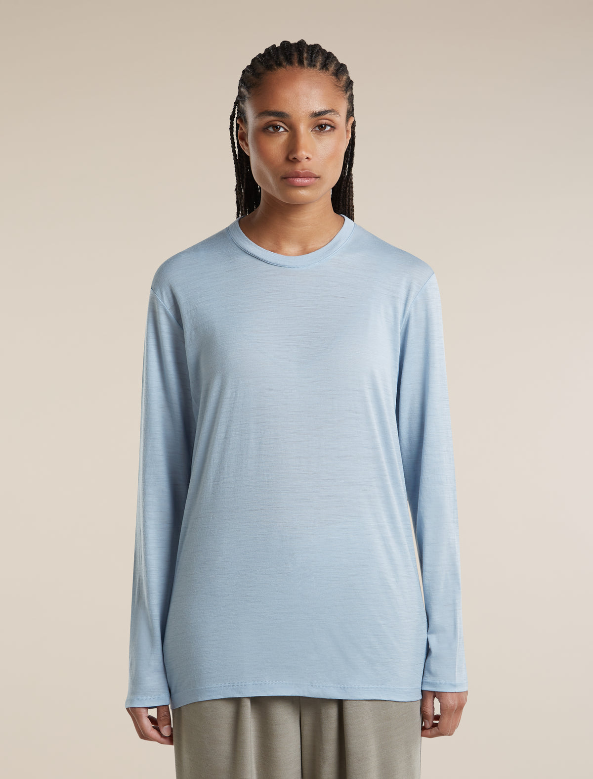 Unisex Merino 150 Long Sleeve Tee Zinc Blue - 4