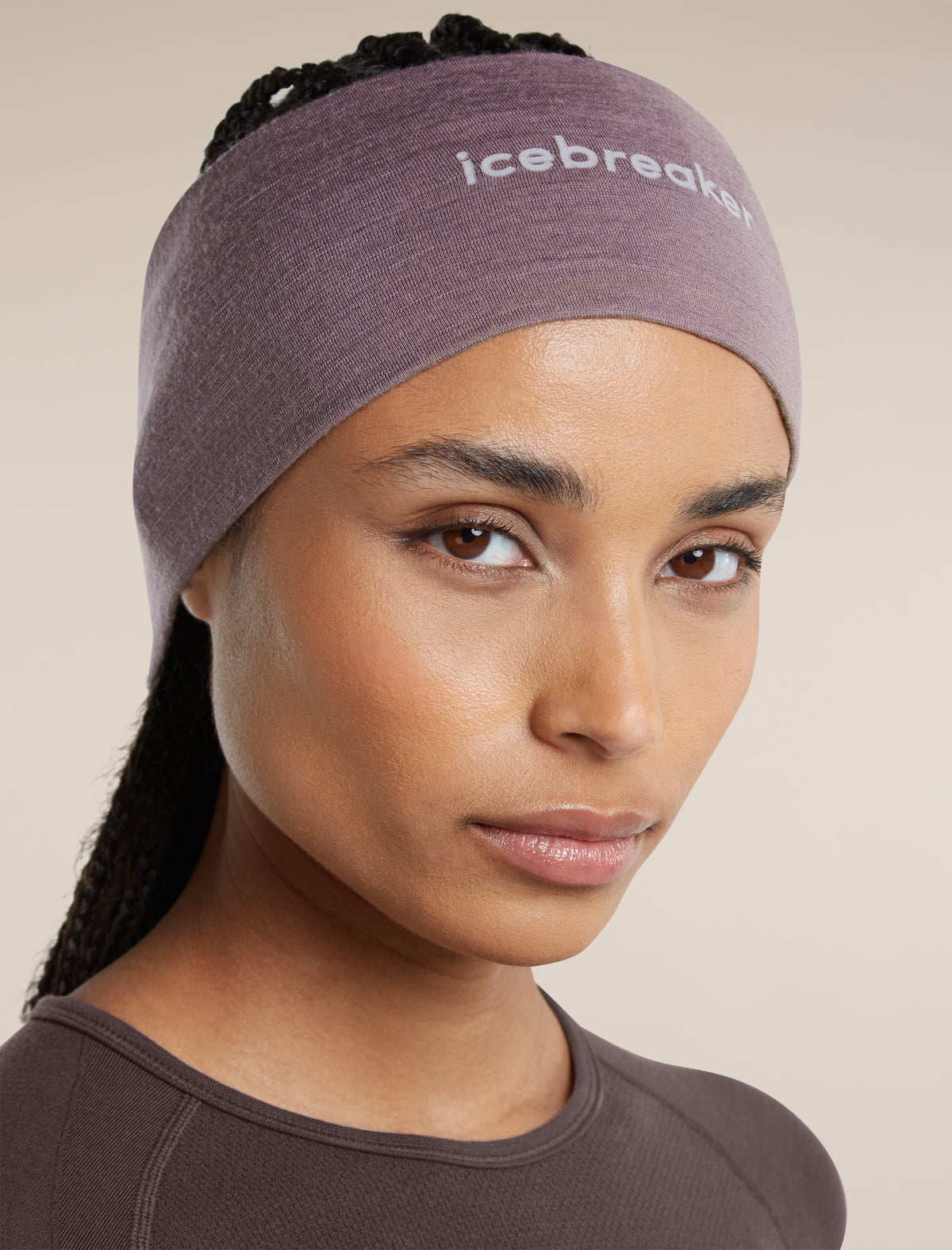 Unisex Merino 200 Oasis Headband Grey Plum - 7