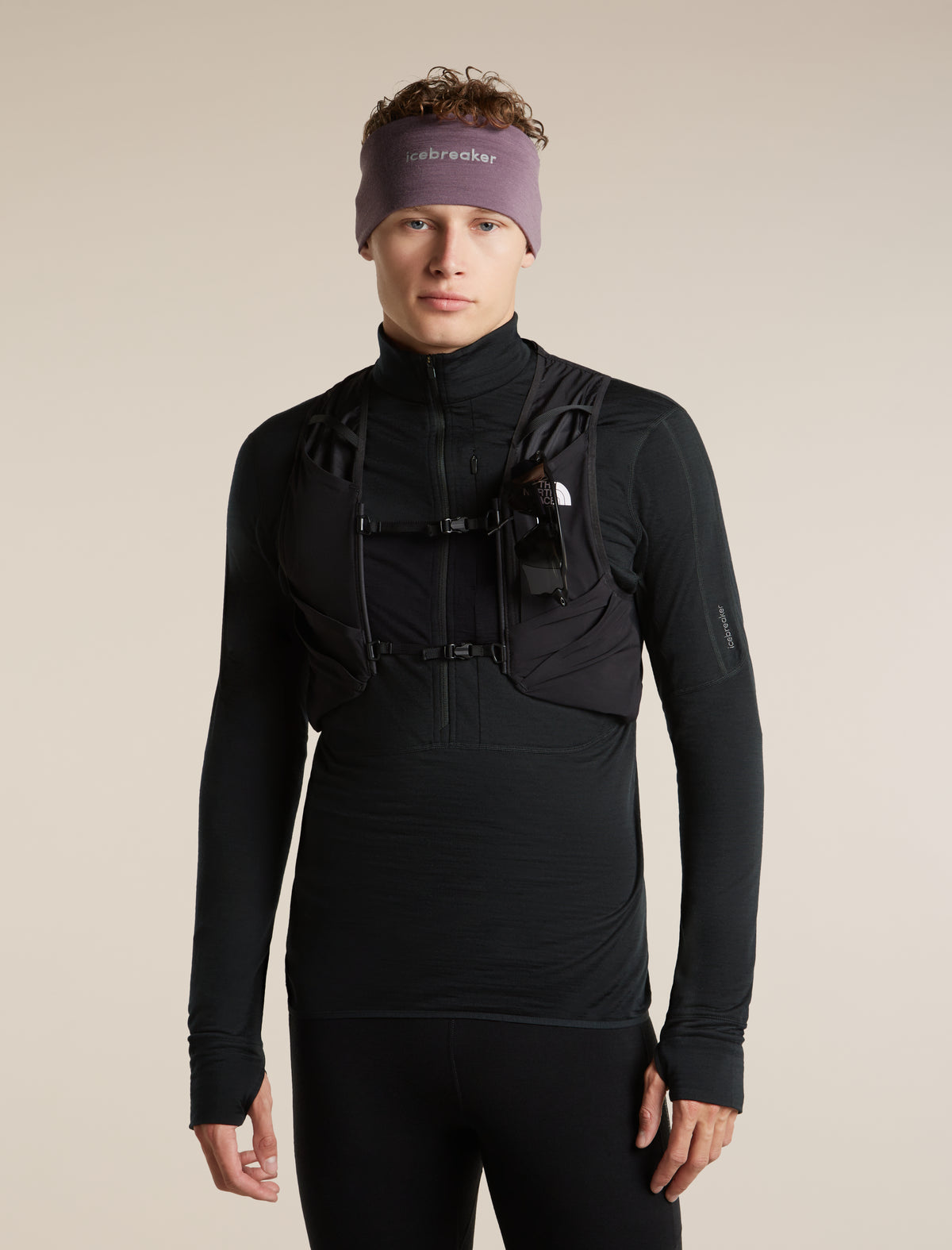 Unisex Merino 200 Oasis Headband Grey Plum - 4
