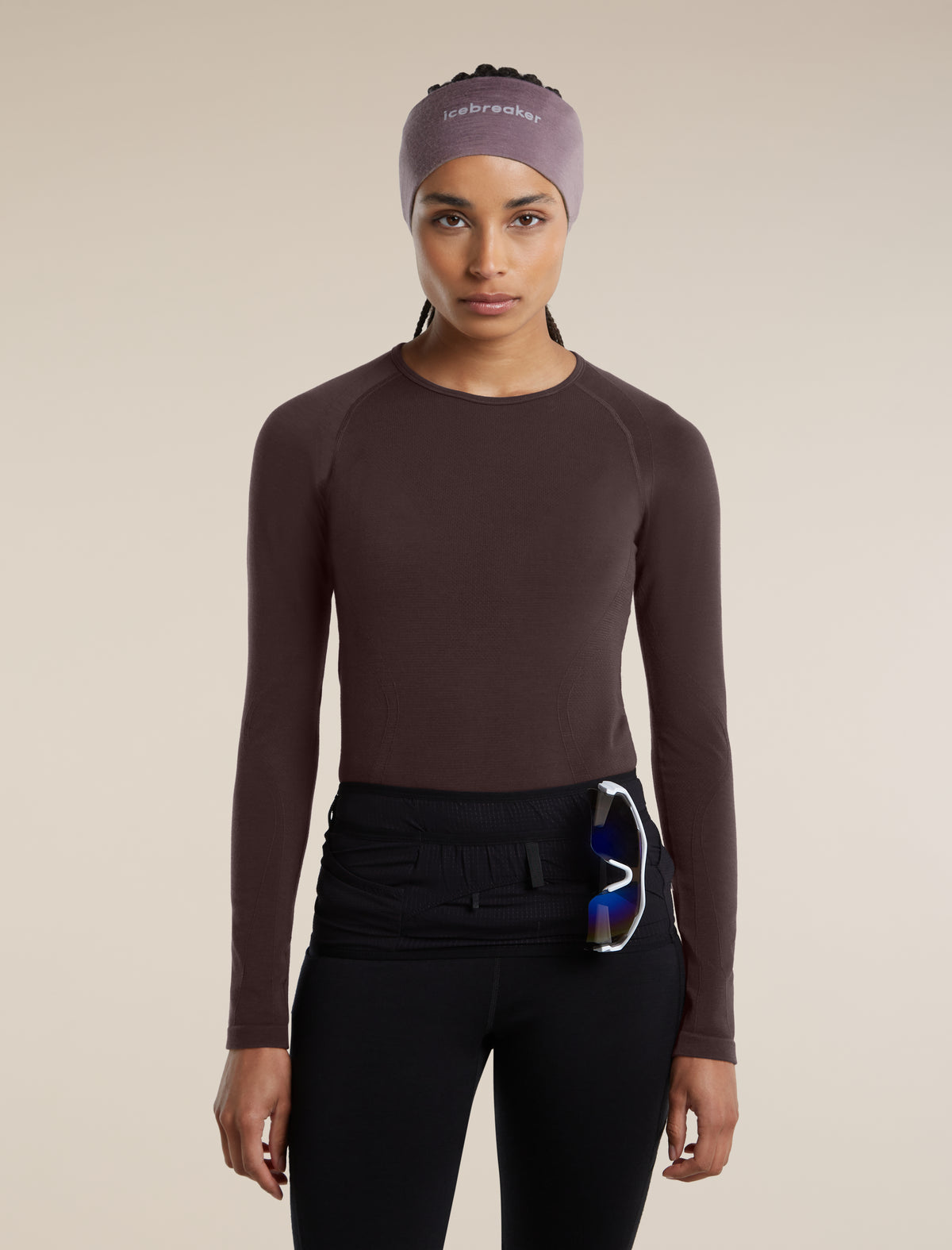 Unisex Merino 200 Oasis Headband Grey Plum - 5