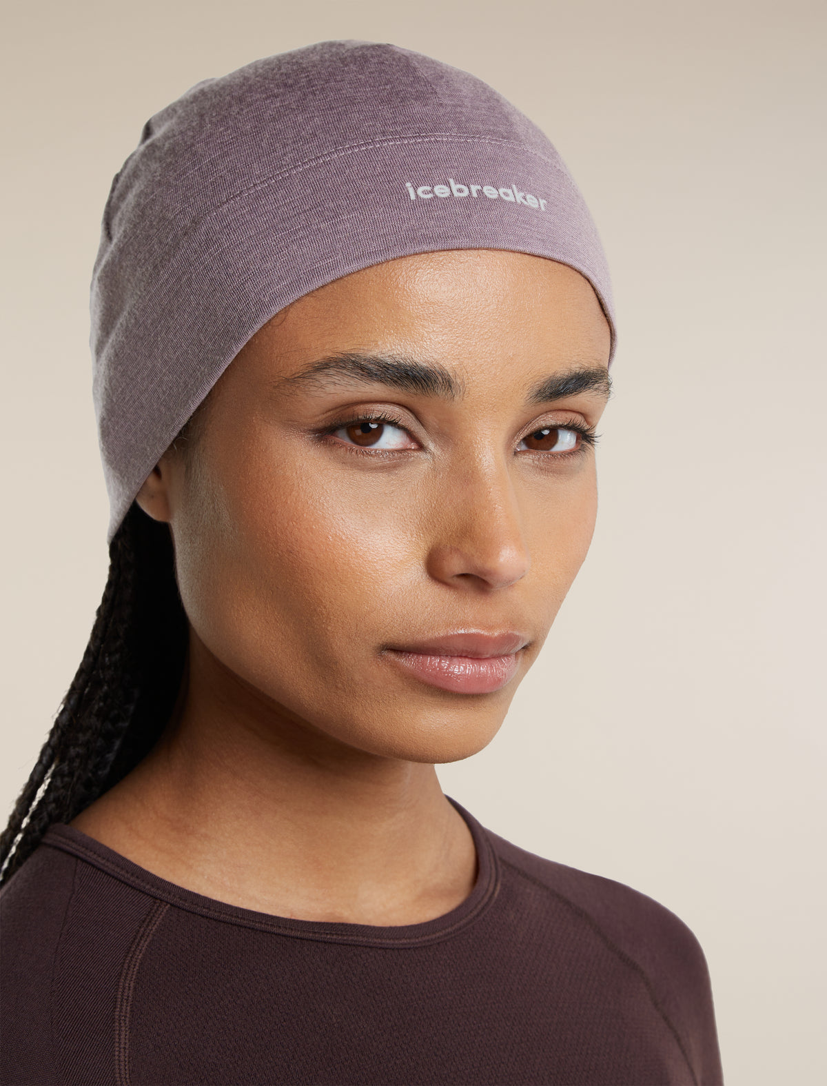 Unisex Merino 200 Oasis Beanie Grey Plum - 7