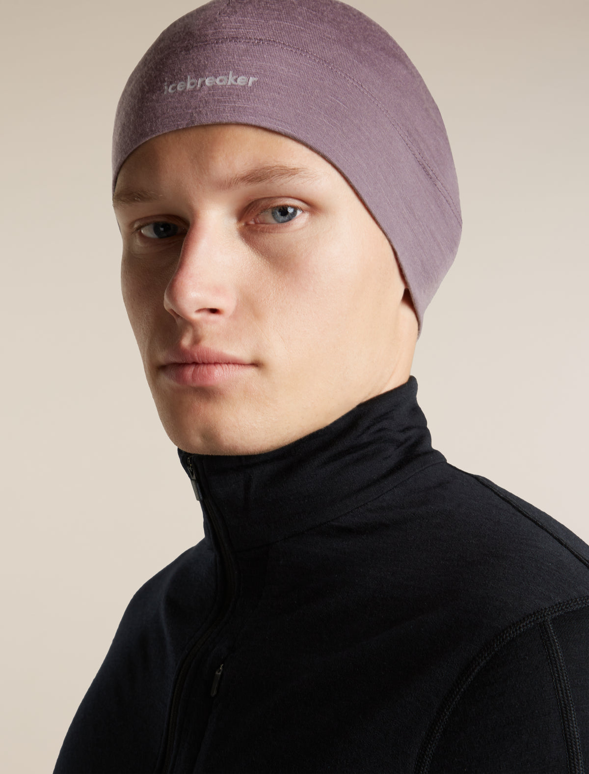 Unisex Merino 200 Oasis Beanie Grey Plum - 8