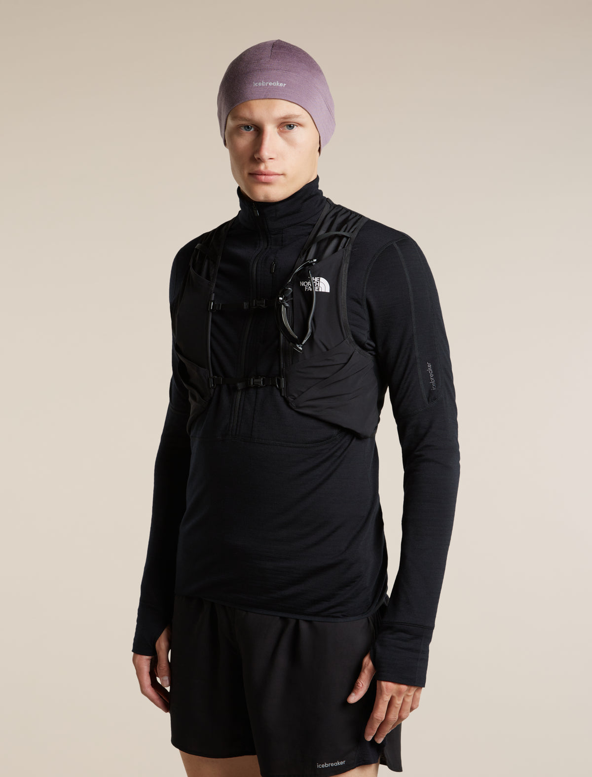 Unisex Merino 200 Oasis Beanie Grey Plum - 4