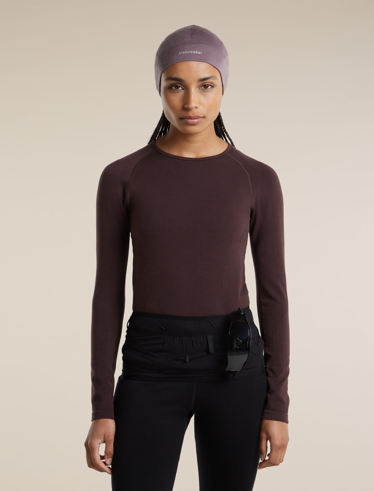 Unisex Merino 200 Oasis Beanie Grey Plum - 5
