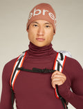 Unisex Merino Icebreaker Beanie Cedar Wood/Ecru Hthr - 1