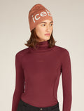 Unisex Merino Icebreaker Beanie Cedar Wood/Ecru Hthr - 3