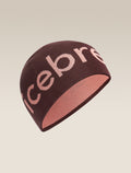 Unisex Merino Icebreaker Beanie Java/Acid Pink - 4