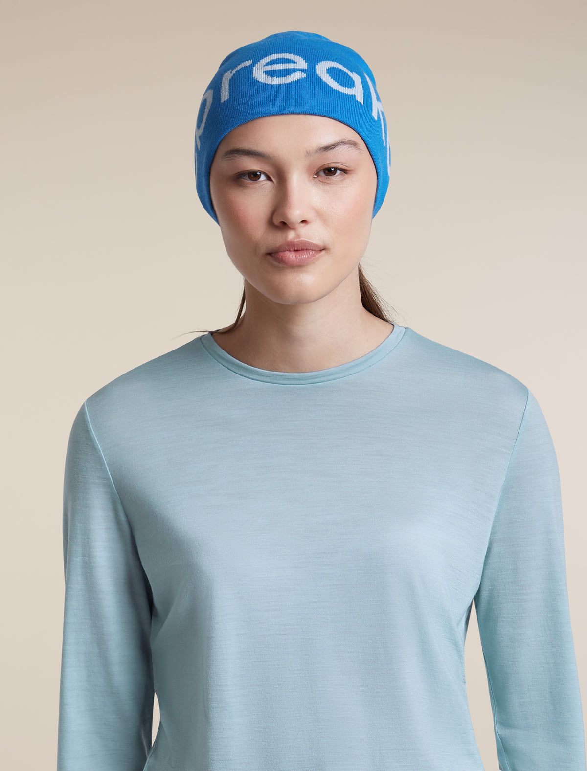 Unisex Merino icebreaker Beanie Lazurite/Zinc Blue - 2